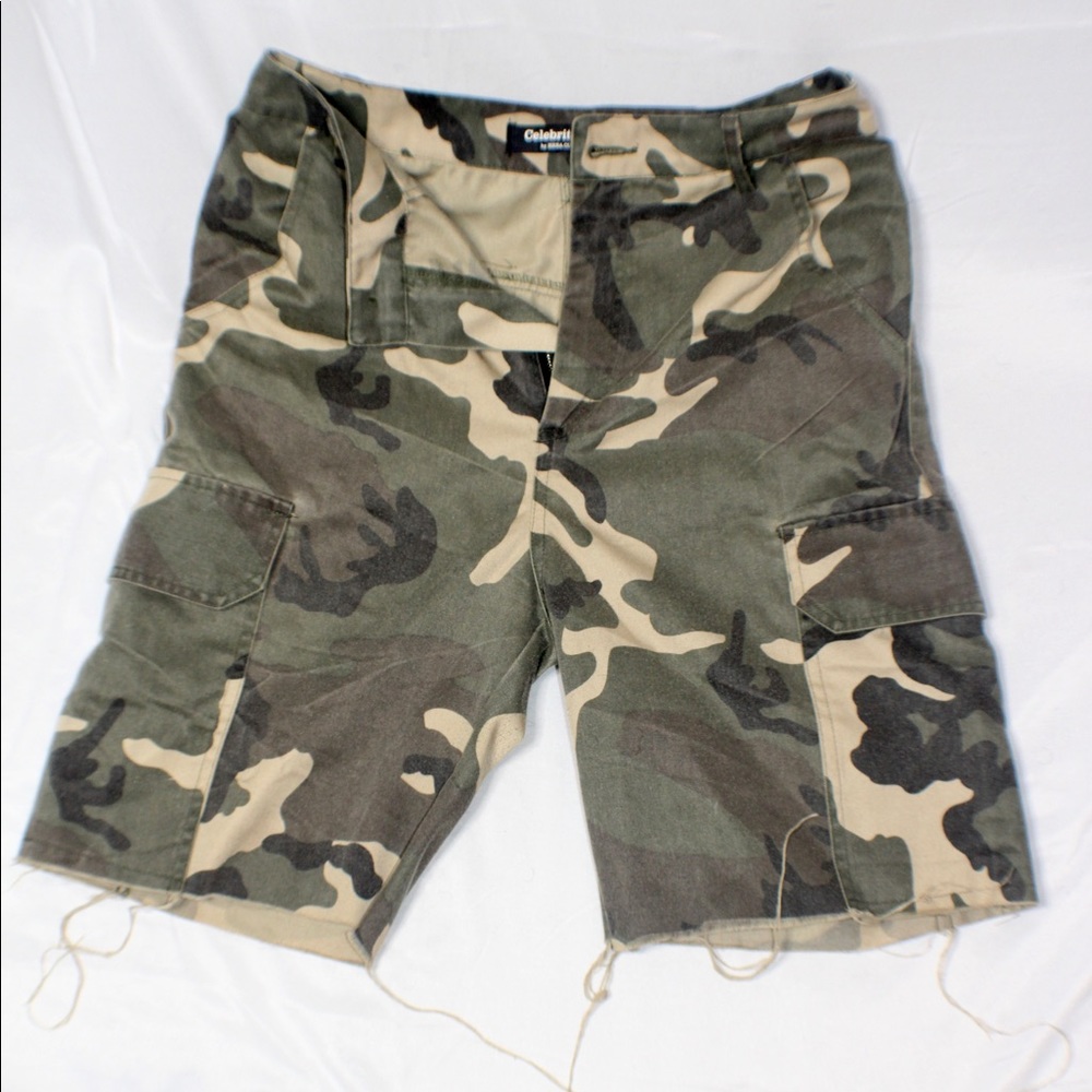 Celebrity Army Fatigue shorts
